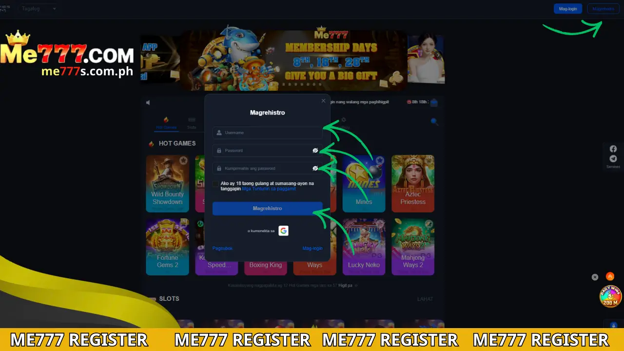 Me777 Register 2 Paano Mag-Register ng Account sa ME777