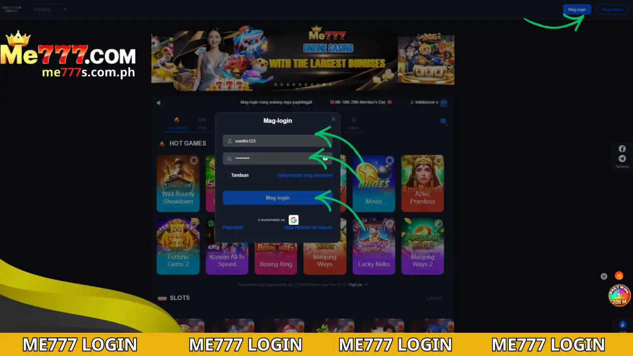 Me777 Login 2 Gabay sa Pag-Log In sa ME777 – Mabilis, Ligtas, Walang Patid