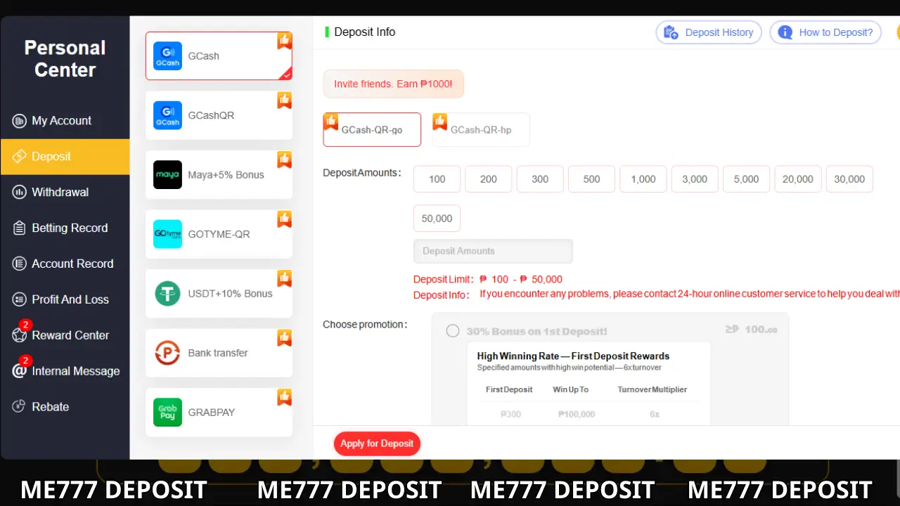 Deposit 2 Paano Magdeposito sa ME777 Gamit ang GCash me777